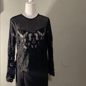 Black lace top